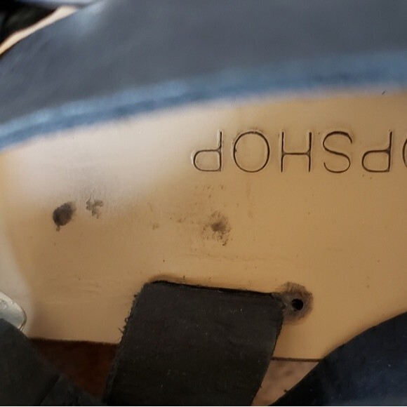 TopShop Valley Gladiator Black Leather Sandals Size 40 - Picture 10 of 11